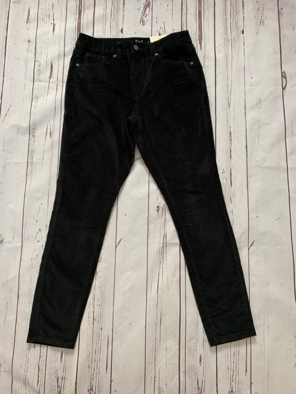 Universal Threads Black Velvet Skinny Slim Leg Pants